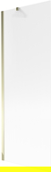 Mexen Next 1-panel bath screen 70 x 150 cm, stripes, gold - 895-070-000-00-09-50