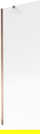 Mexen Next Bathtub Screen 1-Panel 70 x 150 cm, Stripes, Rose Gold - 895-070-000-00-09-60