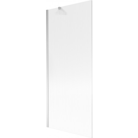 Mexen Next 1-wing Bathtub Screen 80 x 150 cm, Stripes, Chrome - 895-080-000-00-09-01
