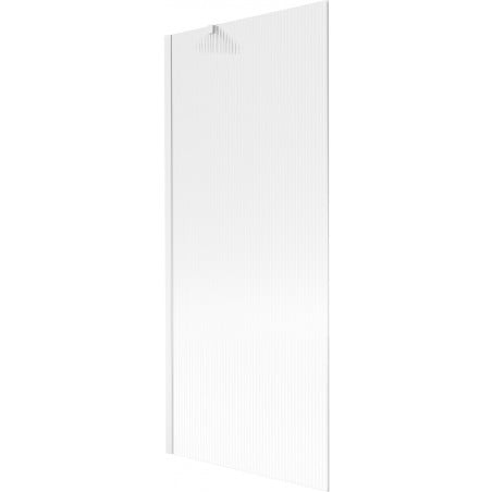 Mexen Next 1-wing shower screen 80 x 150 cm, stripes, white - 895-080-000-00-09-20