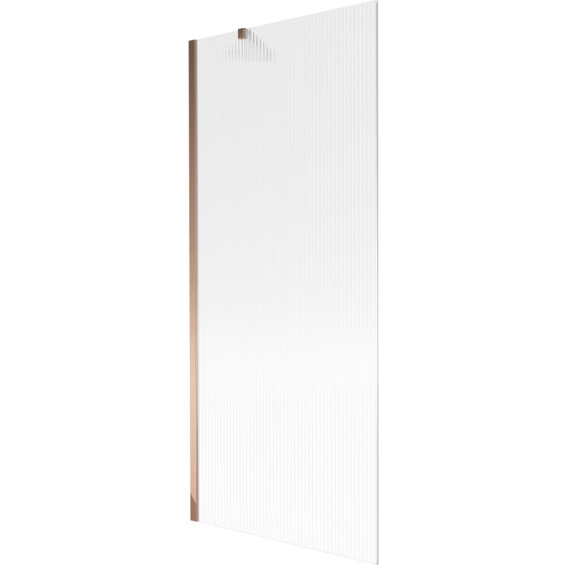 Mexen Next 1-panel bath screen 80 x 150 cm, stripes, rose gold - 895-080-000-00-09-60