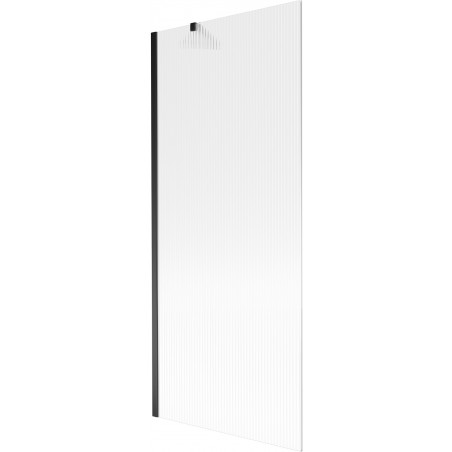 Mexen Next 1-wing bath screen 80 x 150 cm, stripes, black - 895-080-000-00-09-70