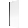 Mexen Next 1-wing bath screen 80 x 150 cm, stripes, black - 895-080-000-00-09-70