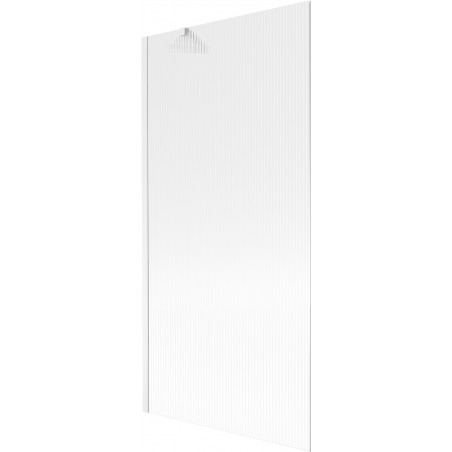 Mexen Next Bath Screen 1-Panel 90 x 150 cm, Stripes, White - 895-090-000-00-09-20
