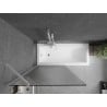Mexen Next Bath Screen 1-Panel 90 x 150 cm, Stripes, White - 895-090-000-00-09-20