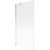 Mexen Next 1-wing Bath Screen 90 x 150 cm, Striped, Gold - 895-090-000-00-09-50