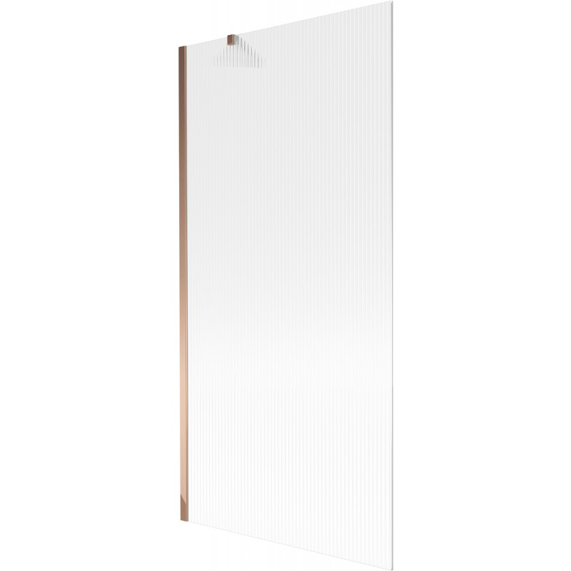 Mexen Next 1-wing Bath Screen 90 x 150 cm, Stripes, Rose Gold - 895-090-000-00-09-60