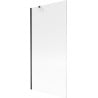 Mexen Next 1-wing bath screen 90 x 150 cm, stripes, black - 895-090-000-00-09-70