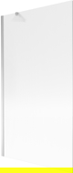 Mexen Next Bathtub Screen 1-Panel 100 x 150 cm, Stripes, Chrome - 895-100-000-00-09-01