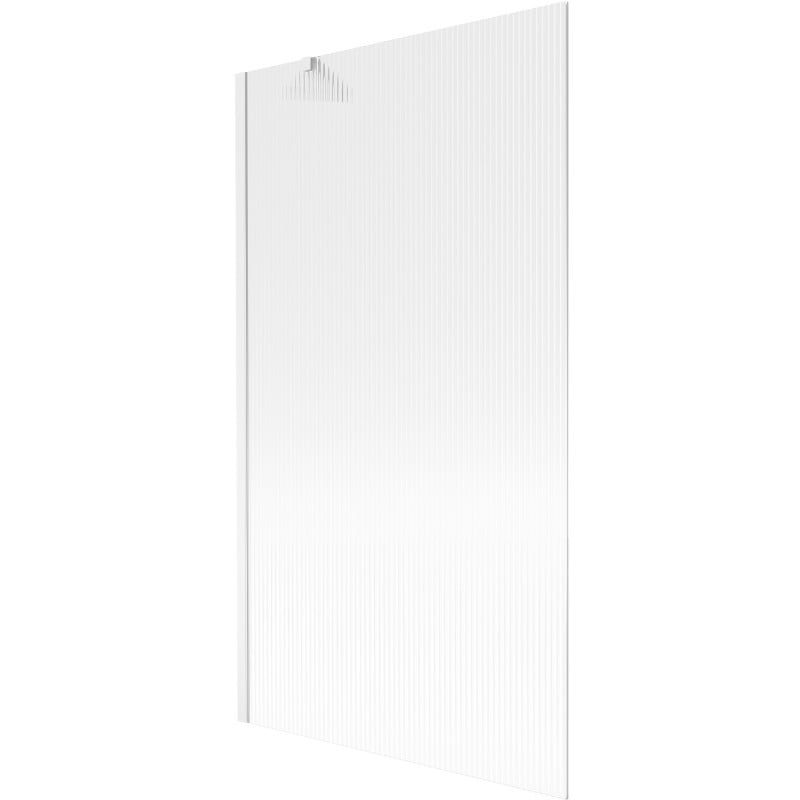 Mexen Next 1-panel bath screen 100 x 150 cm, stripes, white - 895-100-000-00-09-20