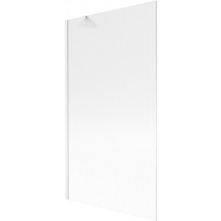 Mexen Next 1-panel bath screen 100 x 150 cm, stripes, white - 895-100-000-00-09-20