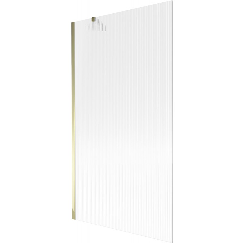 Mexen Next bathtub screen 1-leaf 100 x 150 cm, stripes, gold - 895-100-000-00-09-50