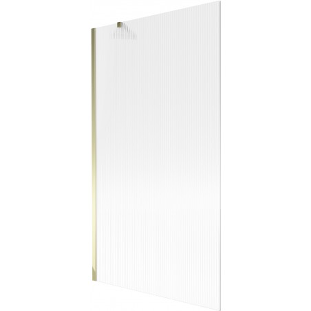 Mexen Next bathtub screen 1-leaf 100 x 150 cm, stripes, gold - 895-100-000-00-09-50