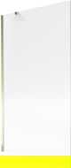 Mexen Next bathtub screen 1-leaf 100 x 150 cm, stripes, gold - 895-100-000-00-09-50