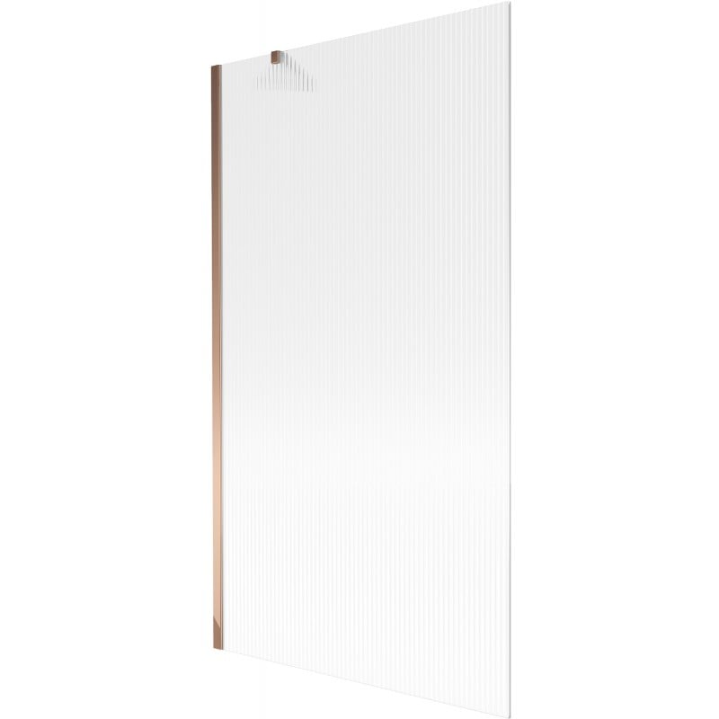 Mexen Next Single-Panel Bath Screen 100 x 150 cm, Stripes, Rose Gold - 895-100-000-00-09-60