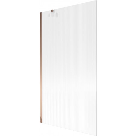 Mexen Next Bathtub Screen 1-Panel 100 x 150 cm, Stripes, Rose Gold - 895-100-000-00-09-60