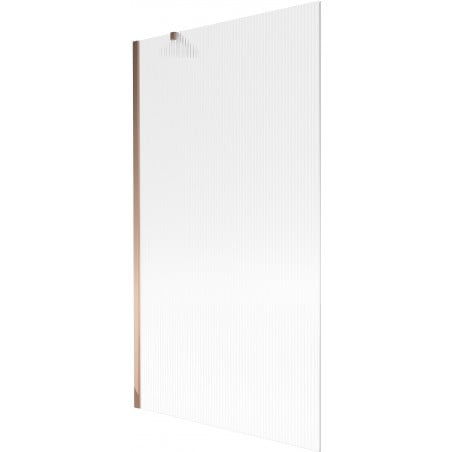 Mexen Next Single-Panel Bath Screen 100 x 150 cm, Stripes, Rose Gold - 895-100-000-00-09-60