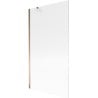 Mexen Next Single-Panel Bath Screen 100 x 150 cm, Stripes, Rose Gold - 895-100-000-00-09-60