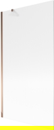 Mexen Next Bathtub Screen 1-Panel 100 x 150 cm, Stripes, Rose Gold - 895-100-000-00-09-60