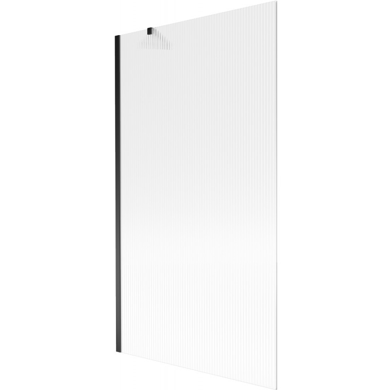 Mexen Next bathtub screen 1-wing 100 x 150 cm, stripes, black - 895-100-000-00-09-70
