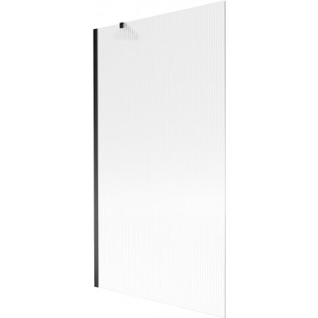 Mexen Next bathtub screen 1-wing 100 x 150 cm, stripes, black - 895-100-000-00-09-70