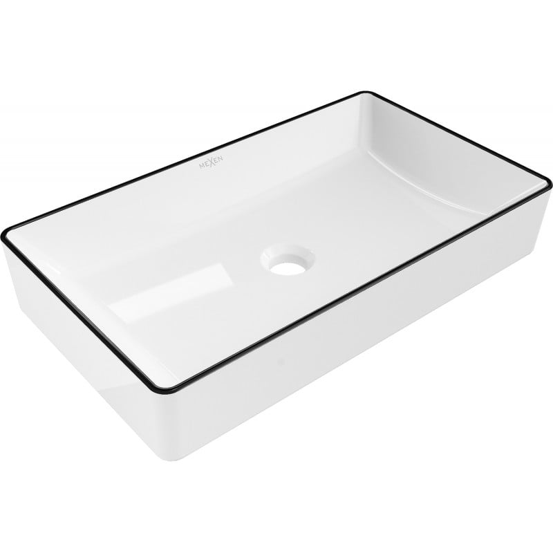 Mexen Nadia countertop washbasin 62 x 35 cm, white/black - 21616007