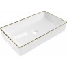 Mexen Nadia countertop sink 62 x 35 cm, white/gold rim - 21616005