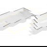 Mexen Nadia countertop washbasin 60 x 35 cm, white/gold edge trim - 21616005