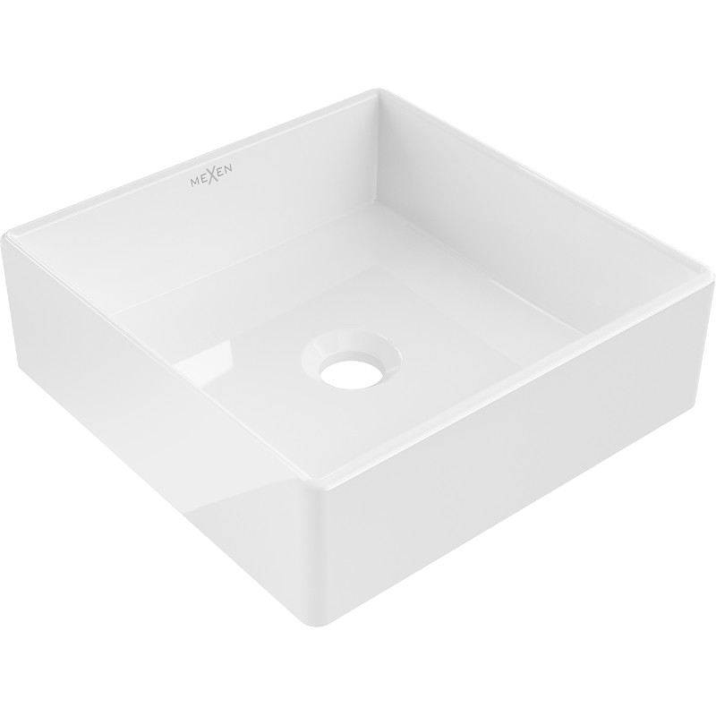Mexen Goya 35 x 35 cm countertop washbasin, white - 22183500