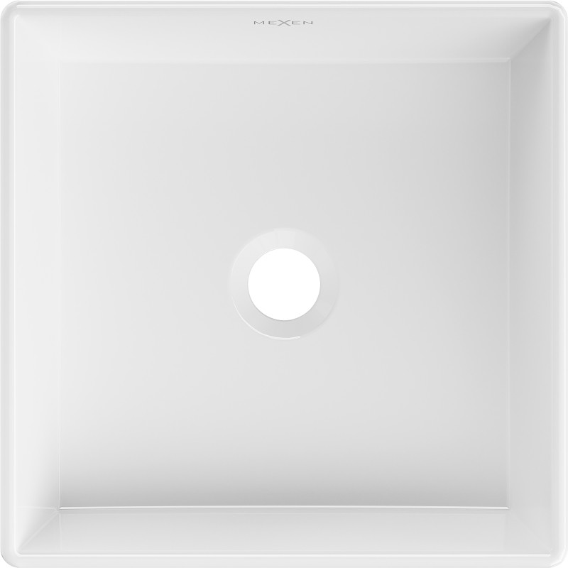 Mexen Goya 35 x 35 cm countertop washbasin, white - 22183500