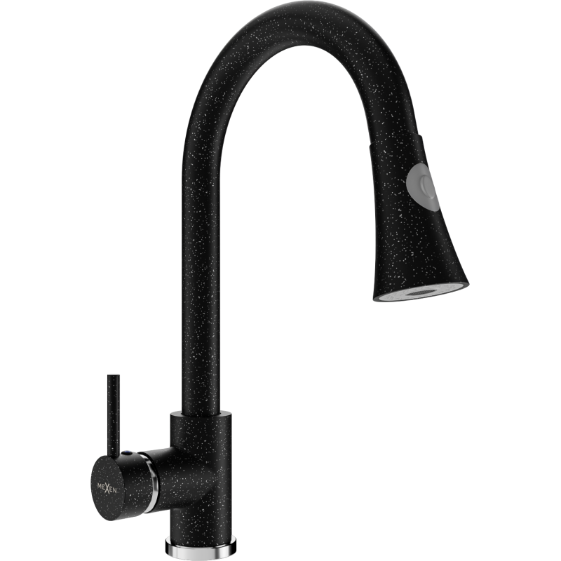Mexen Elia kitchen faucet, black speckled - 670101-76