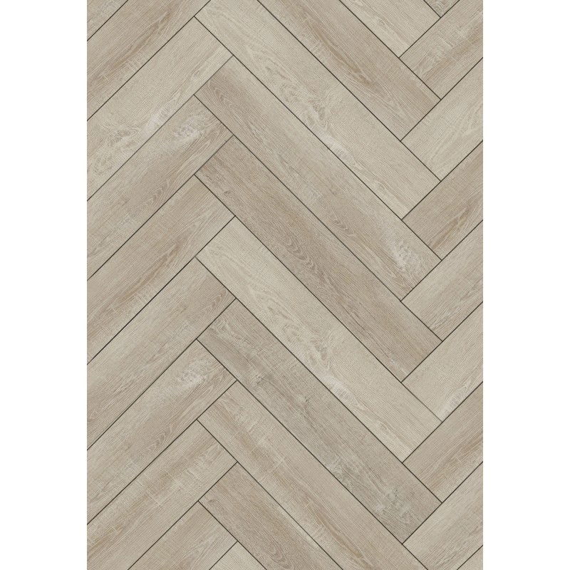 Mexen Parker sample of herringbone SPC vinyl panels 6.5 mm, IPEX underlay 1.5 mm, 4 V-groove, Oak - F1166-S