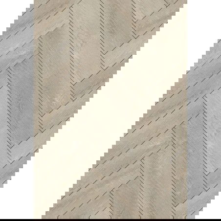 Mexen Parker sample of herringbone SPC vinyl panels 6.5 mm, IPEX underlay 1.5 mm, 4 V-groove, Oak - F1166-S