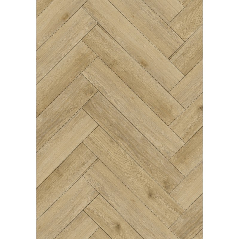 Mexen Charter Oak sample of vinyl panels herringbone 635 x 127 mm SPC 6.5 mm, underlay 1.5 mm, 4 V-Groove, Oak - F1169-S