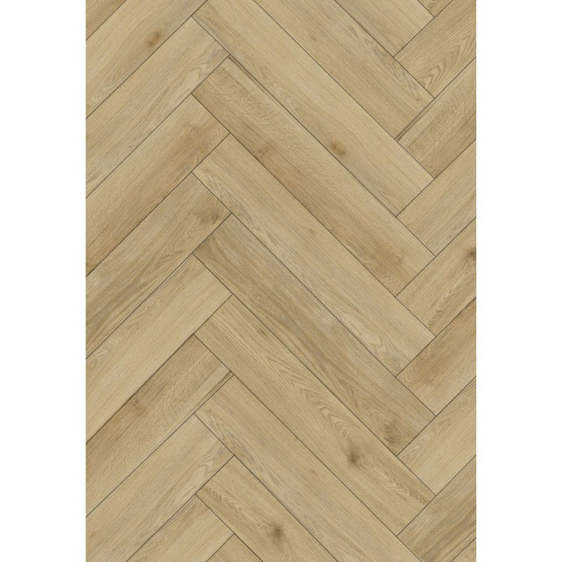 Mexen Charter Oak sample vinyl panels herringbone SPC 6.5 mm, underlay 1.5 mm, 4 V-Groove, Oak - F1169-S