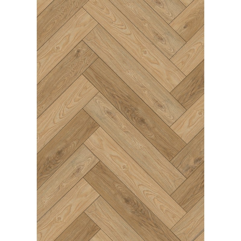 Mexen Sunset Hills vinyl panel sample herringbone SPC 6.5 mm, underlay 1.5 mm, 4 V-groove, Oak - F1170-S