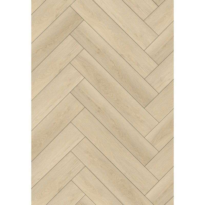 Mexen Providence  sample of herringbone SPC vinyl panels 6.5 mm, IPEX underlay 1.5 mm, 4 V-Groove, Oak - F1177-S