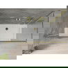 Mexen Omega extendable shower cubicle 140 x 70 cm, Transparent, Gold + shower tray Flat - 825-140-070-50-00-4010