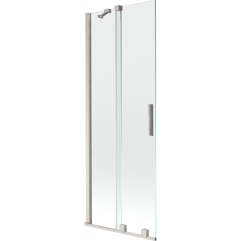 Mexen Velar 2-panel sliding bath screen 75 x 150 cm, transparent, brushed nickel - 896-075-000-01-97