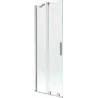 Mexen Velar 2-panel sliding bath screen 75 x 150 cm, transparent, brushed nickel - 896-075-000-01-97