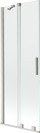 Mexen Velar 2-wing sliding bath screen 75 x 150 cm, transparent, brushed nickel - 896-075-000-01-97