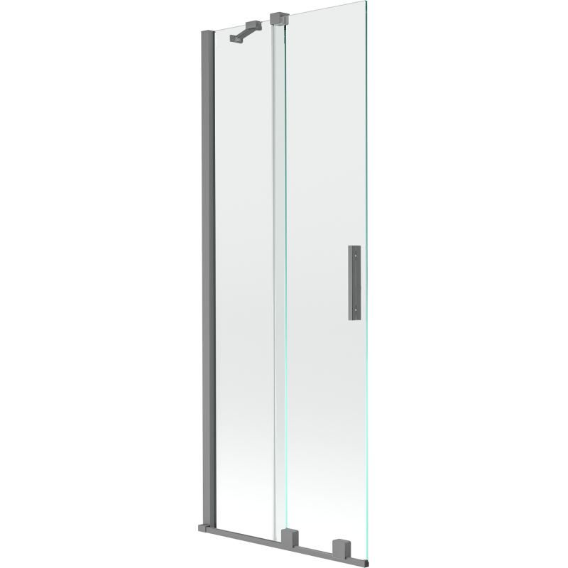 Mexen Velar 2-panel sliding shower screen 75 x 150 cm, transparent, gun metal - 896-075-000-01-95