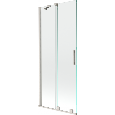 Mexen Velar 2-panel sliding bath screen 80 x 150 cm, transparent, brushed nickel - 896-080-000-01-97