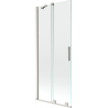 Mexen Velar 2-panel sliding bath screen 80 x 150 cm, transparent, brushed nickel - 896-080-000-01-97