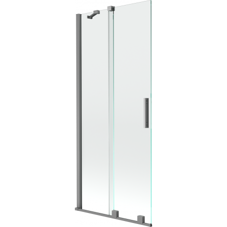 Mexen Velar 2-panel sliding shower screen 80 x 150 cm, transparent, gun metal - 896-080-000-01-95