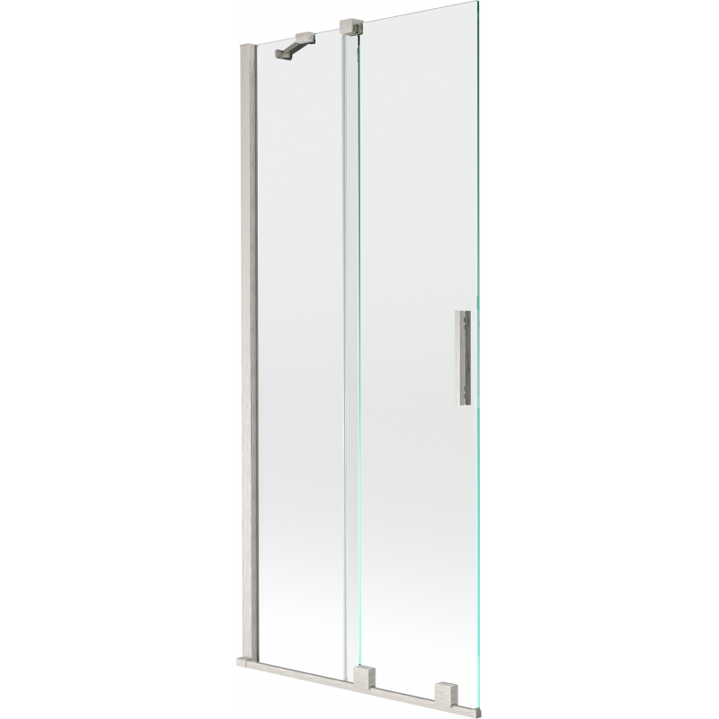 Mexen Velar 2-panel sliding bath screen 85 x 150 cm, transparent, brushed nickel - 896-085-000-01-97