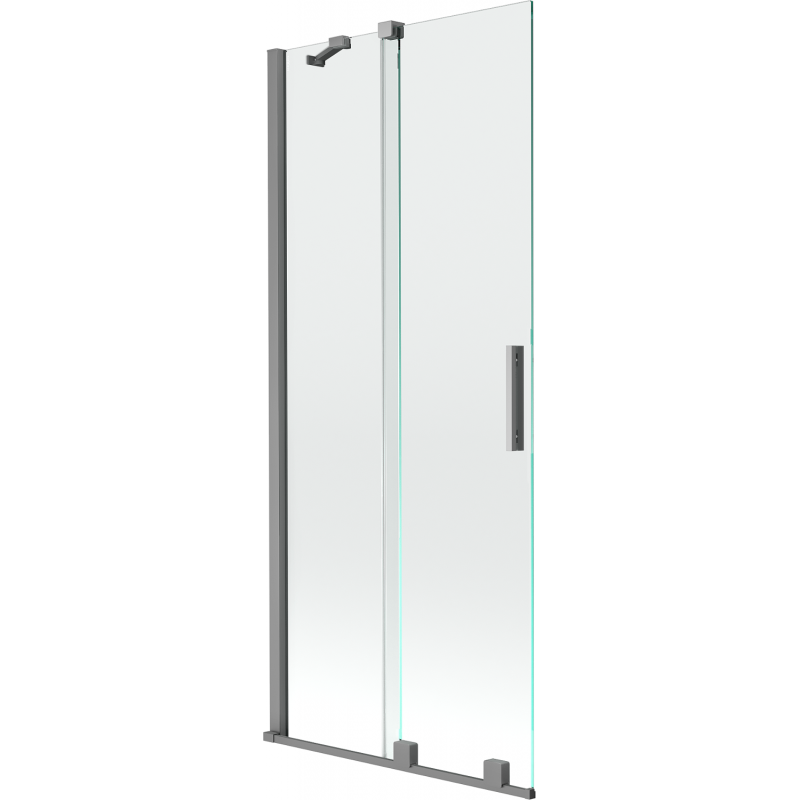 Mexen Velar 2-panel sliding bath screen 85 x 150 cm, transparent, gun metal - 896-085-000-01-95