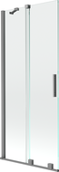 Mexen Velar 2-panel sliding bath screen 85 x 150 cm, transparent, gun metal - 896-085-000-01-95