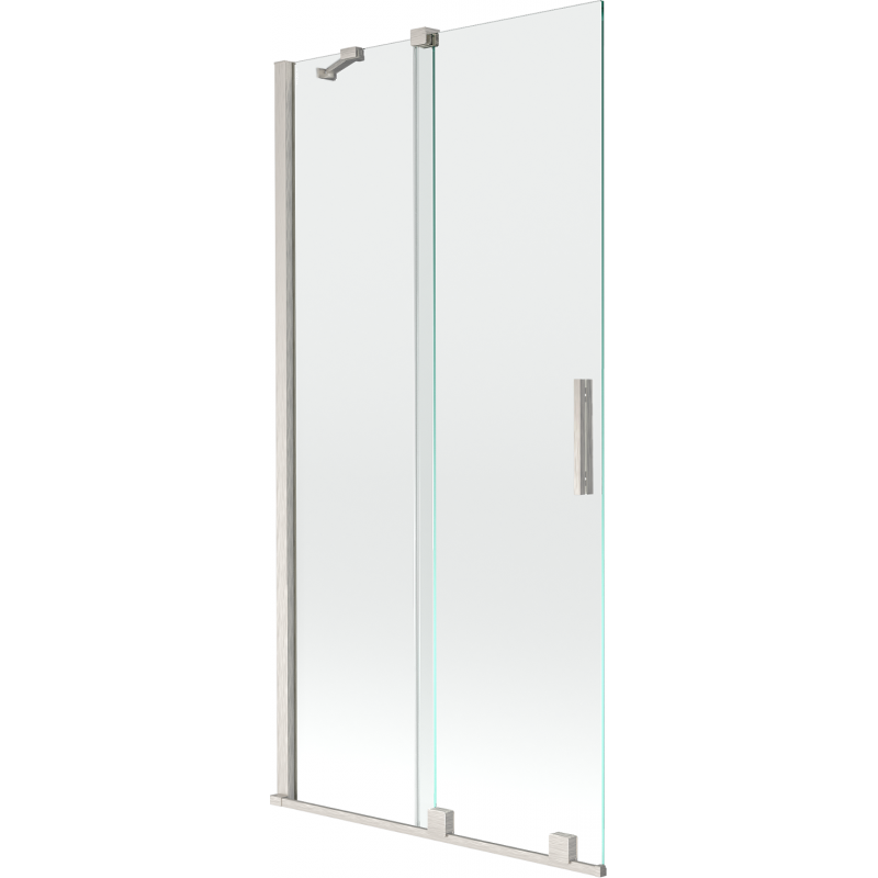 Mexen Velar 2-wing sliding bath screen 90 x 150 cm, transparent, brushed nickel - 896-090-000-01-97