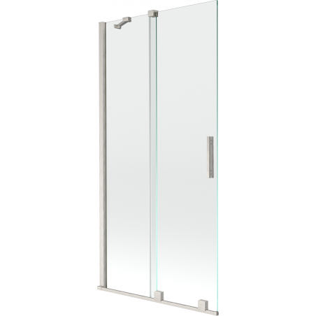 Mexen Velar sliding shower screen 2-panel 90 x 150 cm, transparent, brushed nickel - 896-090-000-01-97